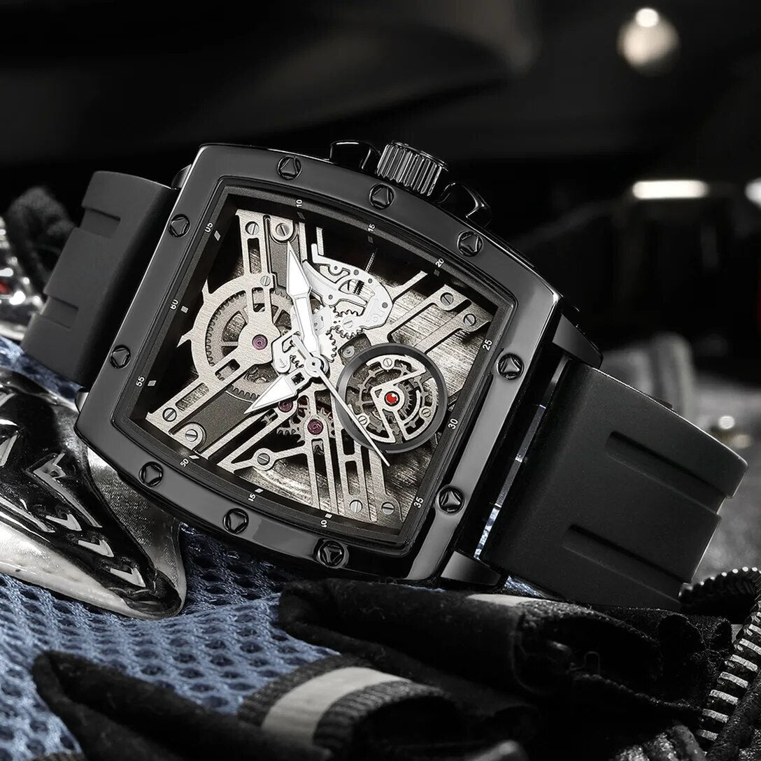 RUIMAS Luxury Fashion Men Sports Quartz Wrist Watches Waterproof Luminous Large Dial Casual Wristwatch Silicone Montre Homme 310