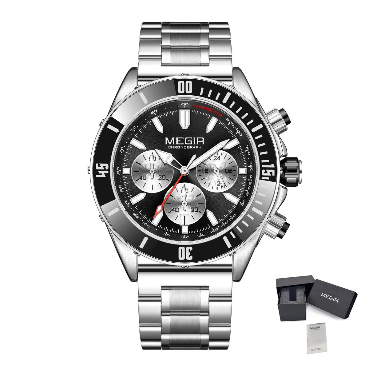 MEGIR Men Watch with Chronograph Fashion Quartz Military Waterproof Calendar Business Casual Wristwatches Clock Montre Homme 2226
