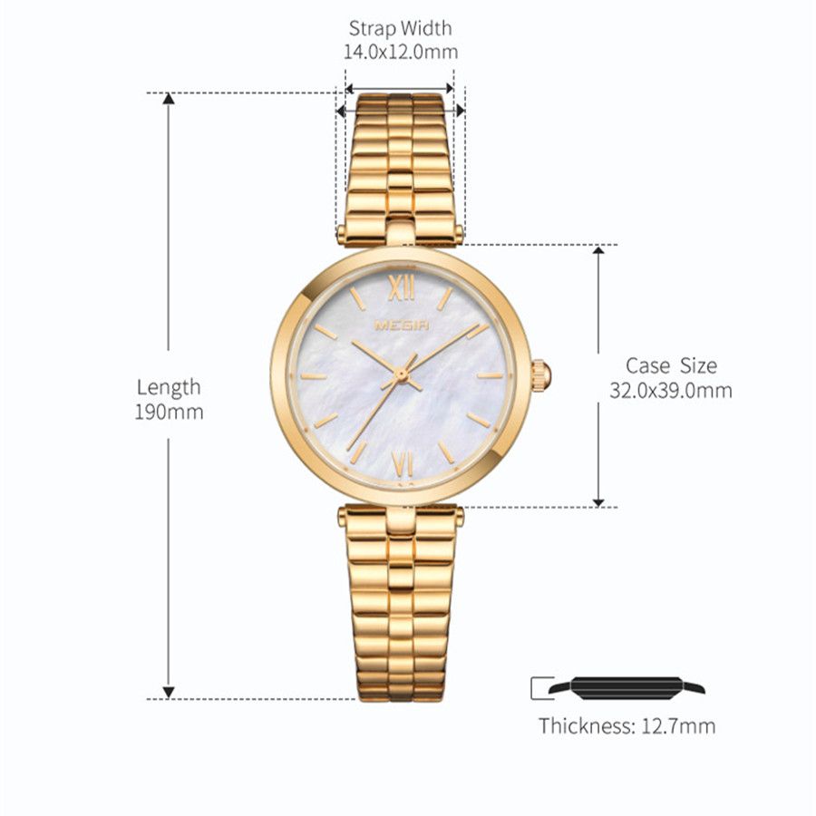 MEGIR Ladies Bracelet Watches Fashion Luxury Women&
