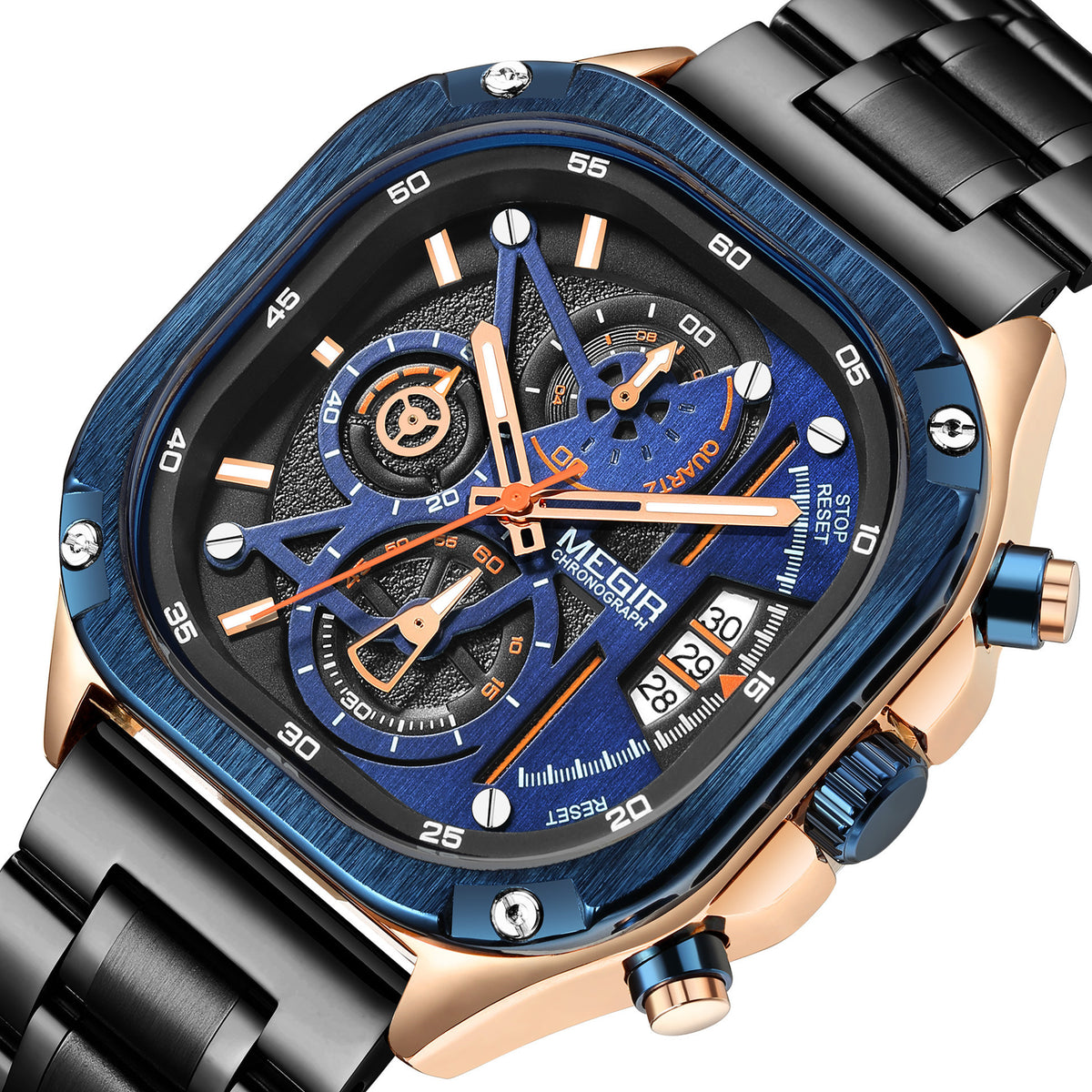 MEGIR Sports Military Watches for Men Luxury Business Casual Wristwatches Waterproof Date Clock Chronograph Reloj Hombre 2217
