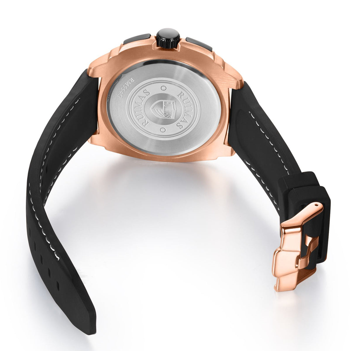 RUIMAS Men Silicone Band Quartz Casual Wrist Watches Large Dial Sport Military Watch Clock Luminous Waterproof Relogio Masculino 554
