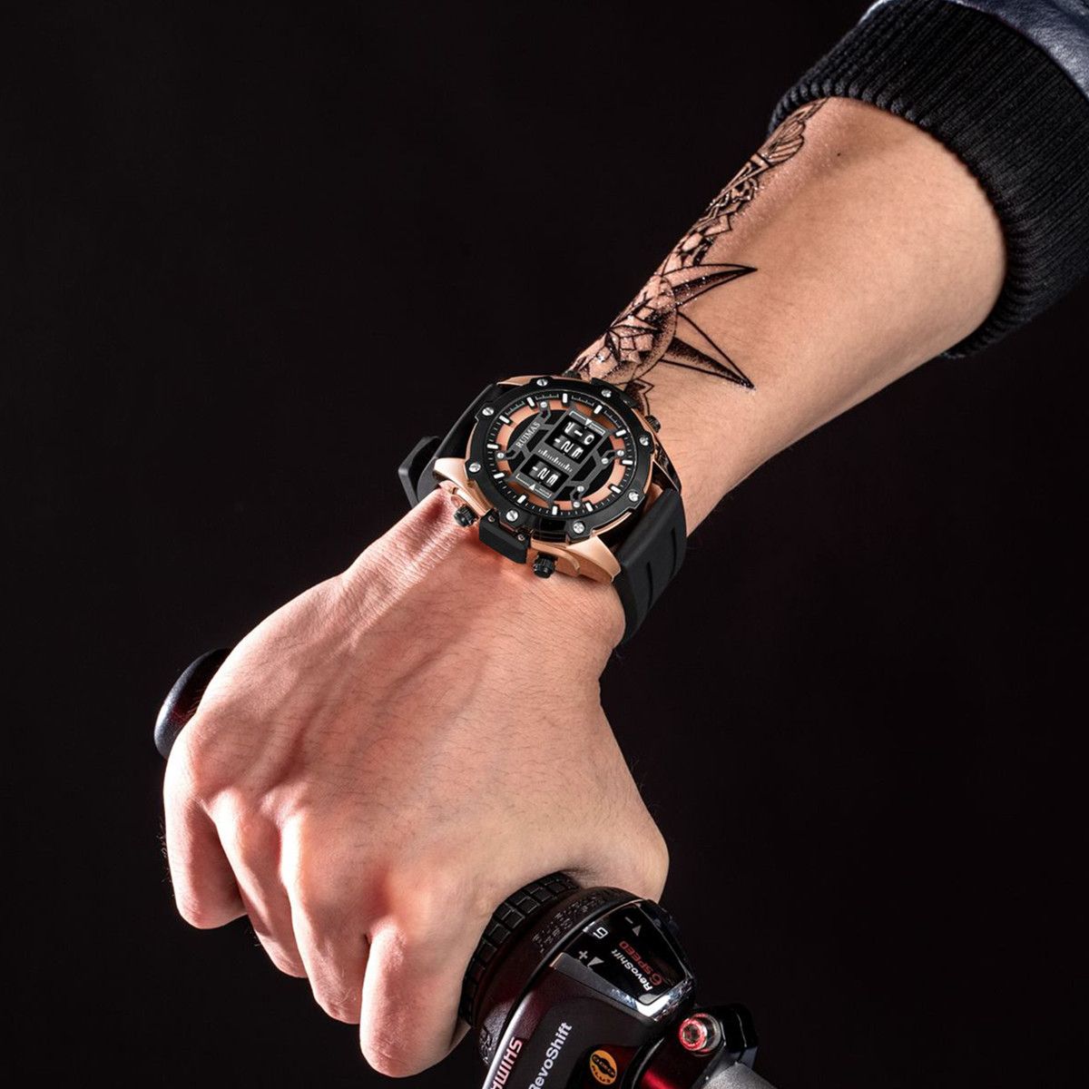 RUIMAS Mens Watches Roller Pointer Sports Quartz WristWatch Fashion Luxury Silicone Strap Waterproof Relogio Masculino 553
