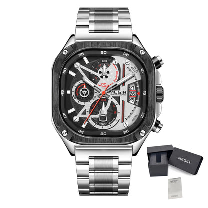 MEGIR Sports Military Watches for Men Luxury Business Casual Wristwatches Waterproof Date Clock Chronograph Reloj Hombre 2217