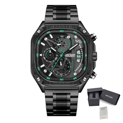 MEGIR Sports Military Watches for Men Luxury Business Casual Wristwatches Waterproof Date Clock Chronograph Reloj Hombre 2217