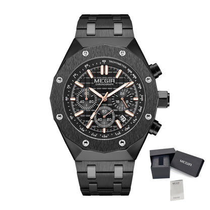 MEGIR Relogio Masculino Luxury Business Men Watches Fashion Military Watch Date Luminous Casual Quartz Wristwatch Man Clock 2213