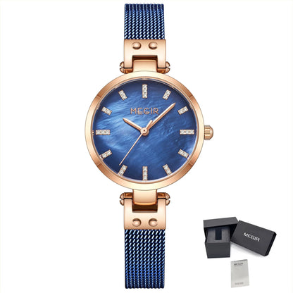 MEGIR Watches for Women Top Brand Fashion Ladies Wristwatch Waterproof Female Quartz Luxury Watch Montre Femme 7025