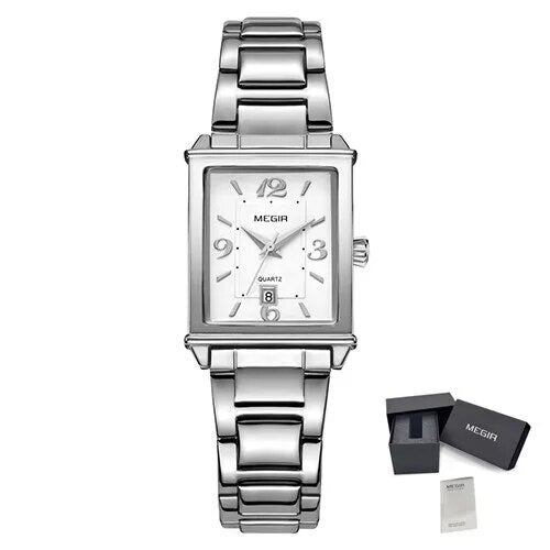 MEGIR Women Bracelet Watches Fashion Business Wristwatch for Ladies Elegant Quartz Watch Waterproof Date Clock Reloj Mujer 1079