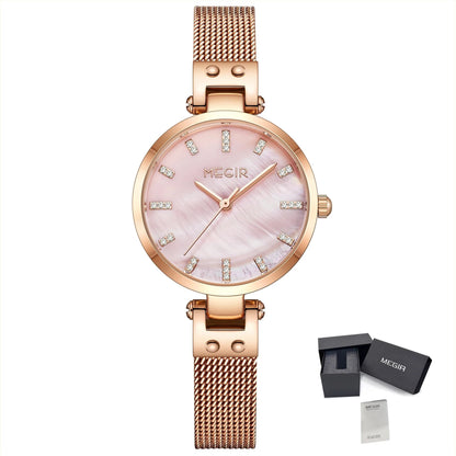 MEGIR Watches for Women Top Brand Fashion Ladies Wristwatch Waterproof Female Quartz Luxury Watch Montre Femme 7025