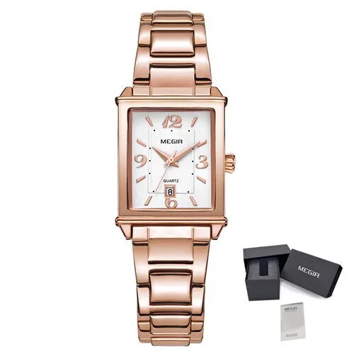 MEGIR Women Bracelet Watches Fashion Business Wristwatch for Ladies Elegant Quartz Watch Waterproof Date Clock Reloj Mujer 1079