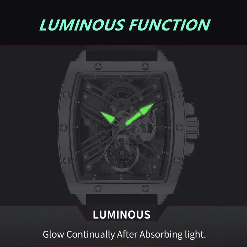 RUIMAS Luxury Fashion Men Sports Quartz Wrist Watches Waterproof Luminous Large Dial Casual Wristwatch Silicone Montre Homme 310