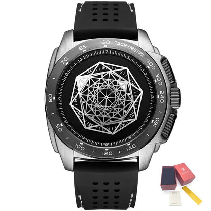 RUIMAS Men Silicone Band Quartz Casual Wrist Watches Large Dial Sport Military Watch Clock Luminous Waterproof Relogio Masculino 554