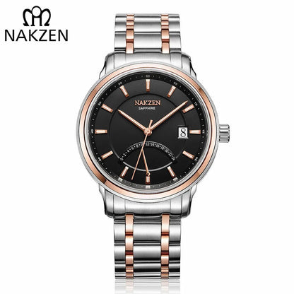 NAKZEN Crescent Shape Mens Quartz Watch Fashion Casual Waterproof Luxury Brand Date Wrist Watch Male Clock relogio masculino 4021