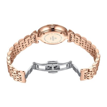 NAKZEN Luxury Crystal Watch Women Waterproof Rose Gold Steel Strap Ladies Wrist Watches Top Brand Bracelet Clock Relogio Feminino 4153