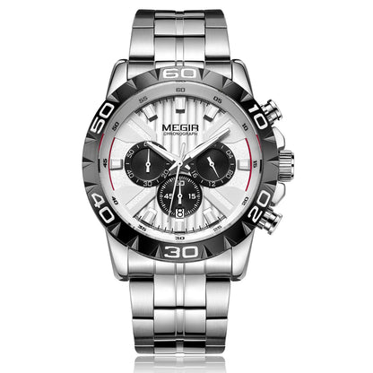 MEGIR Watches Business Mens Watches Top Brand Luxury Quartz Casual Wristwatch Date Clock Waterproof Wrist Watch Chronograph 2087