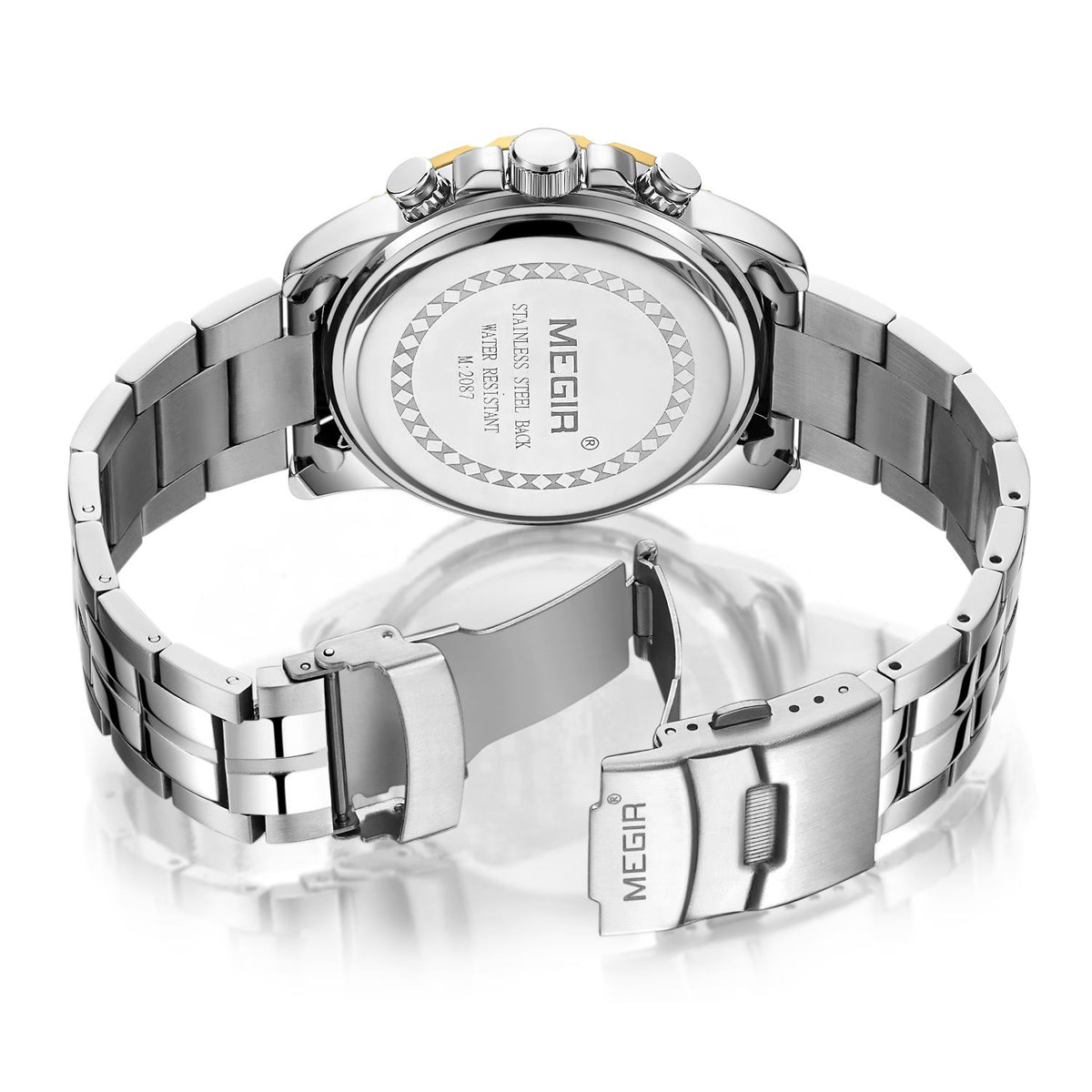 MEGIR Watches Business Mens Watches Top Brand Luxury Quartz Casual Wristwatch Date Clock Waterproof Wrist Watch Chronograph 2087