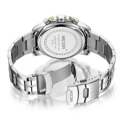 MEGIR Watches Business Mens Watches Top Brand Luxury Quartz Casual Wristwatch Date Clock Waterproof Wrist Watch Chronograph 2087