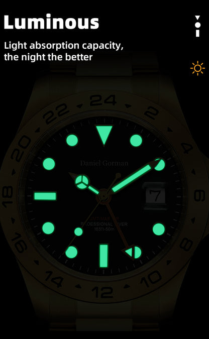 MEGIR Original Luxury Men Analogue Quartz Watch Luminous 5ATM Waterproof Business WristWatch Stainless Steel Clock Montre Homme 8404