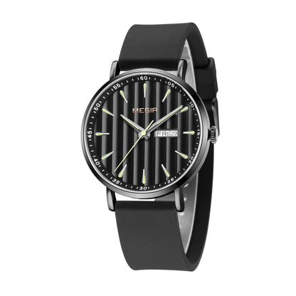 MEGIR Luxury Big Dial Mens Watch Fashion Quartz Casual Sport Wristwatch for Men Waterproof Week Date Display Clock Reloj Hombre 1081
