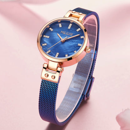 MEGIR Watches for Women Top Brand Fashion Ladies Wristwatch Waterproof Female Quartz Luxury Watch Montre Femme 7025