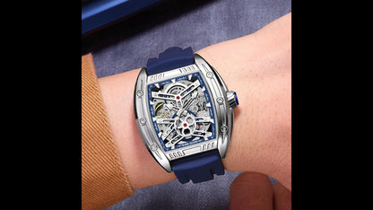 MEGIR Original Luxury Sport Watch for Men Silicone Band Automatic Mechanical Movement WristWatches Luminous Clock Reloj Hombre 8601