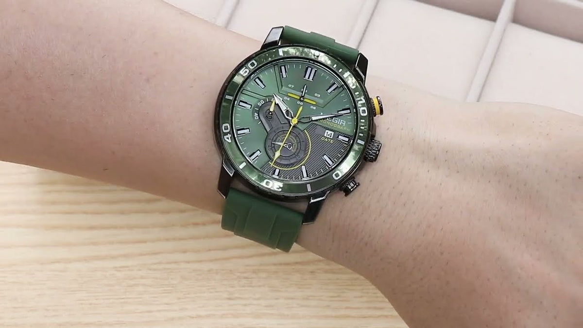MEGIR Luxury Military Watches for Men Fashion Sport Quartz Wristwatch Waterproof Silicone Band Male Clock Chronograph with Date 2224