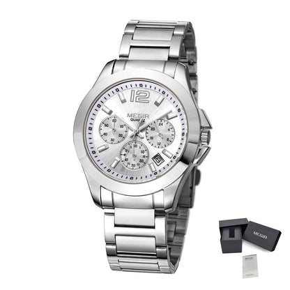 MEGIR Fashion Mens Watches for Men Top Brand Luxury Luminous Clock Steel Quartz Business Wristwatch Calendar Reloj Hombre 5006G