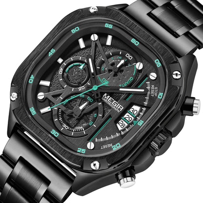 MEGIR Sports Military Watches for Men Luxury Business Casual Wristwatches Waterproof Date Clock Chronograph Reloj Hombre 2217