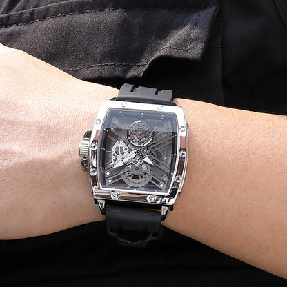 RUIMAS Luxury Fashion Men Sports Quartz Wrist Watches Waterproof Luminous Large Dial Casual Wristwatch Silicone Montre Homme 310