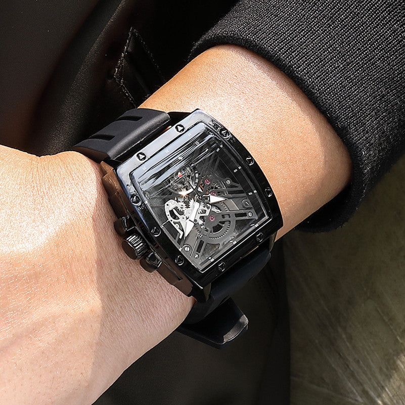 RUIMAS Luxury Fashion Men Sports Quartz Wrist Watches Waterproof Luminous Large Dial Casual Wristwatch Silicone Montre Homme 310