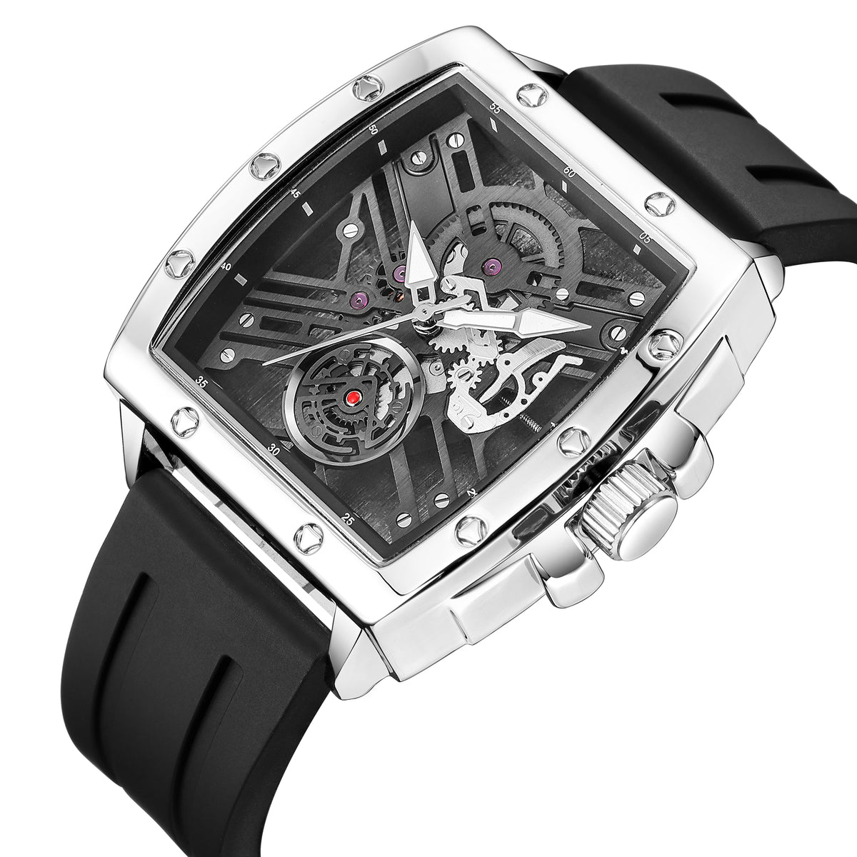RUIMAS Luxury Fashion Men Sports Quartz Wrist Watches Waterproof Luminous Large Dial Casual Wristwatch Silicone Montre Homme 310
