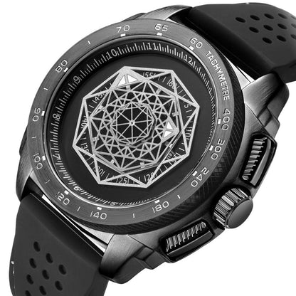 RUIMAS Men Silicone Band Quartz Casual Wrist Watches Large Dial Sport Military Watch Clock Luminous Waterproof Relogio Masculino 554