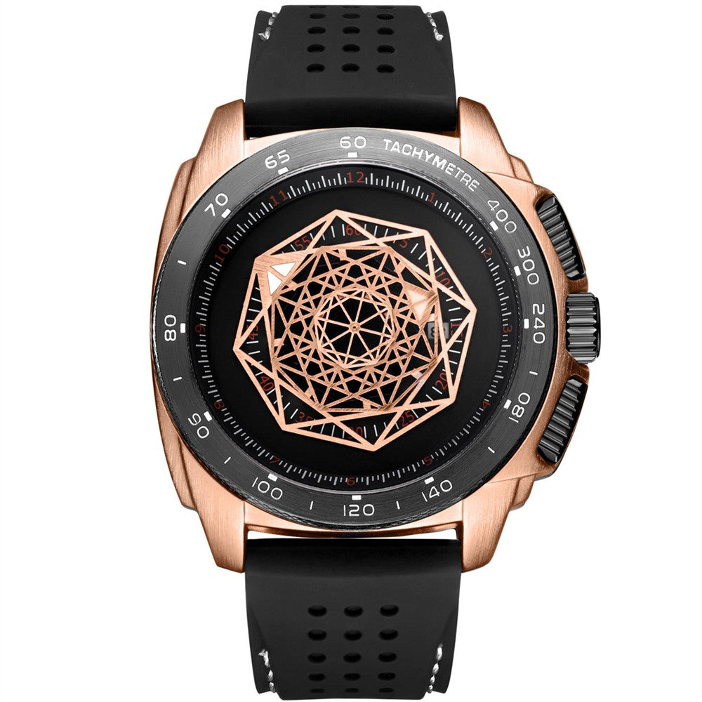 RUIMAS Men Silicone Band Quartz Casual Wrist Watches Large Dial Sport Military Watch Clock Luminous Waterproof Relogio Masculino 554