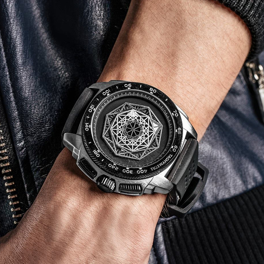 RUIMAS Men Silicone Band Quartz Casual Wrist Watches Large Dial Sport Military Watch Clock Luminous Waterproof Relogio Masculino 554