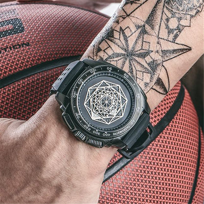 RUIMAS Men Silicone Band Quartz Casual Wrist Watches Large Dial Sport Military Watch Clock Luminous Waterproof Relogio Masculino 554