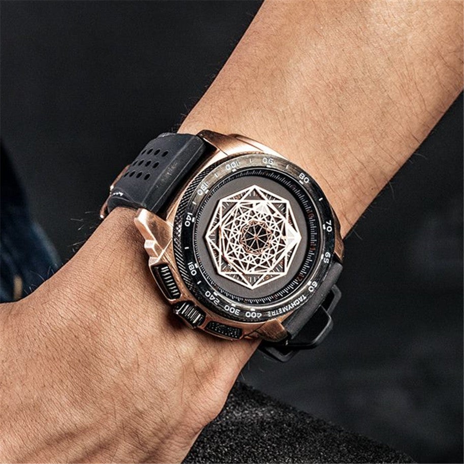 RUIMAS Men Silicone Band Quartz Casual Wrist Watches Large Dial Sport Military Watch Clock Luminous Waterproof Relogio Masculino 554