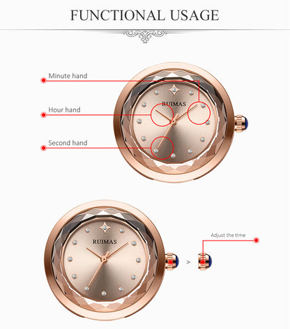 RUIMAS Women Bracelet Watches Brand Luxury Quartz Watch Fashion Casual Business Female Wristwatch Dress Clock Montre Homme 563