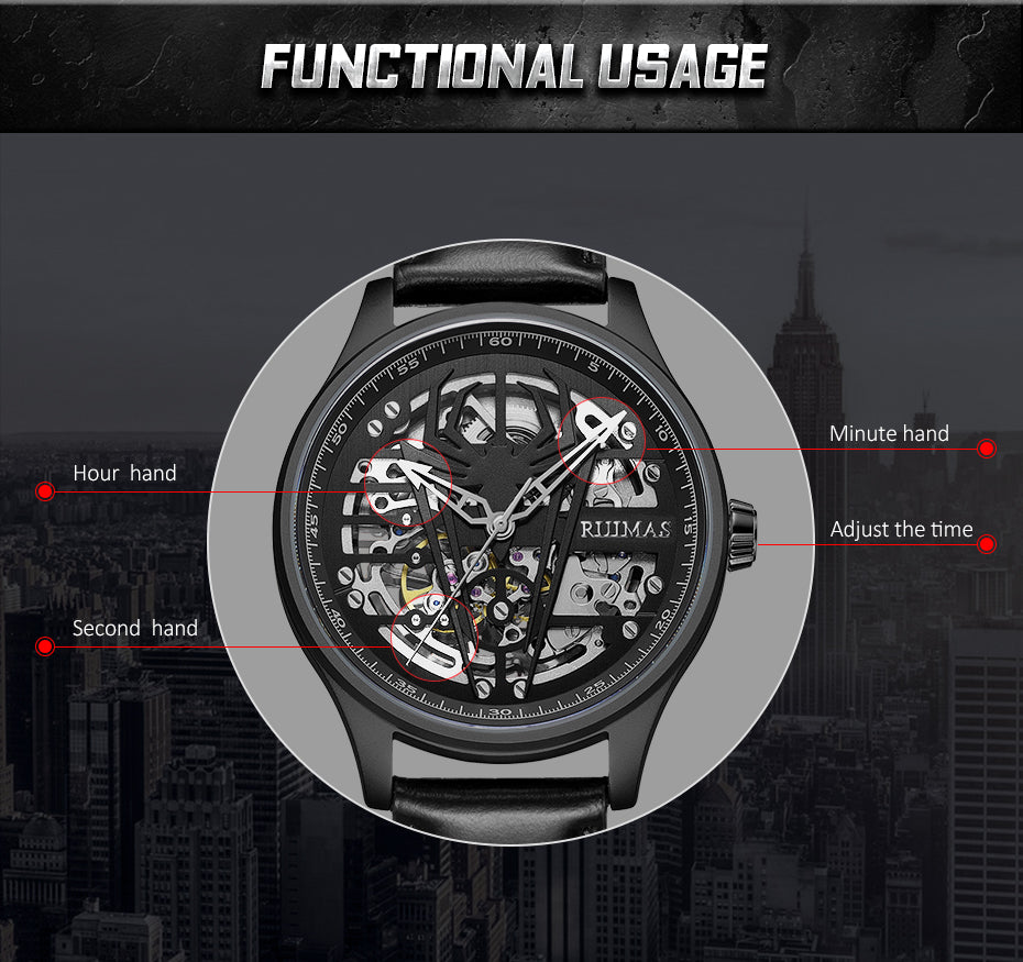 RUIMAS Mens Watches Leather Sports Watches Men&