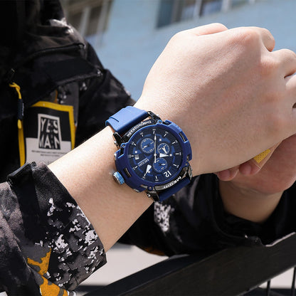 MEGIR Fashion Military Watch for Men Silicone Strap Sport Quartz Chronograph Waterproof Male Clock Wristwatch Reloj Hombre 2208