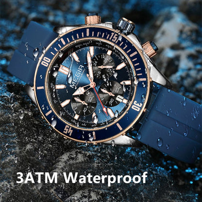 MEGIR Men Watch with Chronograph Fashion Quartz Military Waterproof Calendar Business Casual Wristwatches Clock Montre Homme 2226