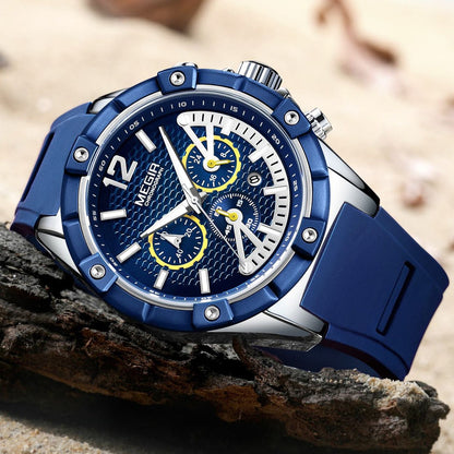 MEGIR Fashion Men Watches Silicone Strap Sport Military Watch Chronograph Waterproof Male Wristwatch Clock Montre Homme 2083