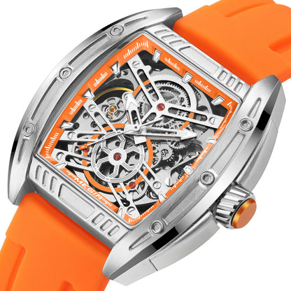 MEGIR Original Luxury Sport Watch for Men Silicone Band Automatic Mechanical Movement WristWatches Luminous Clock Reloj Hombre 8601
