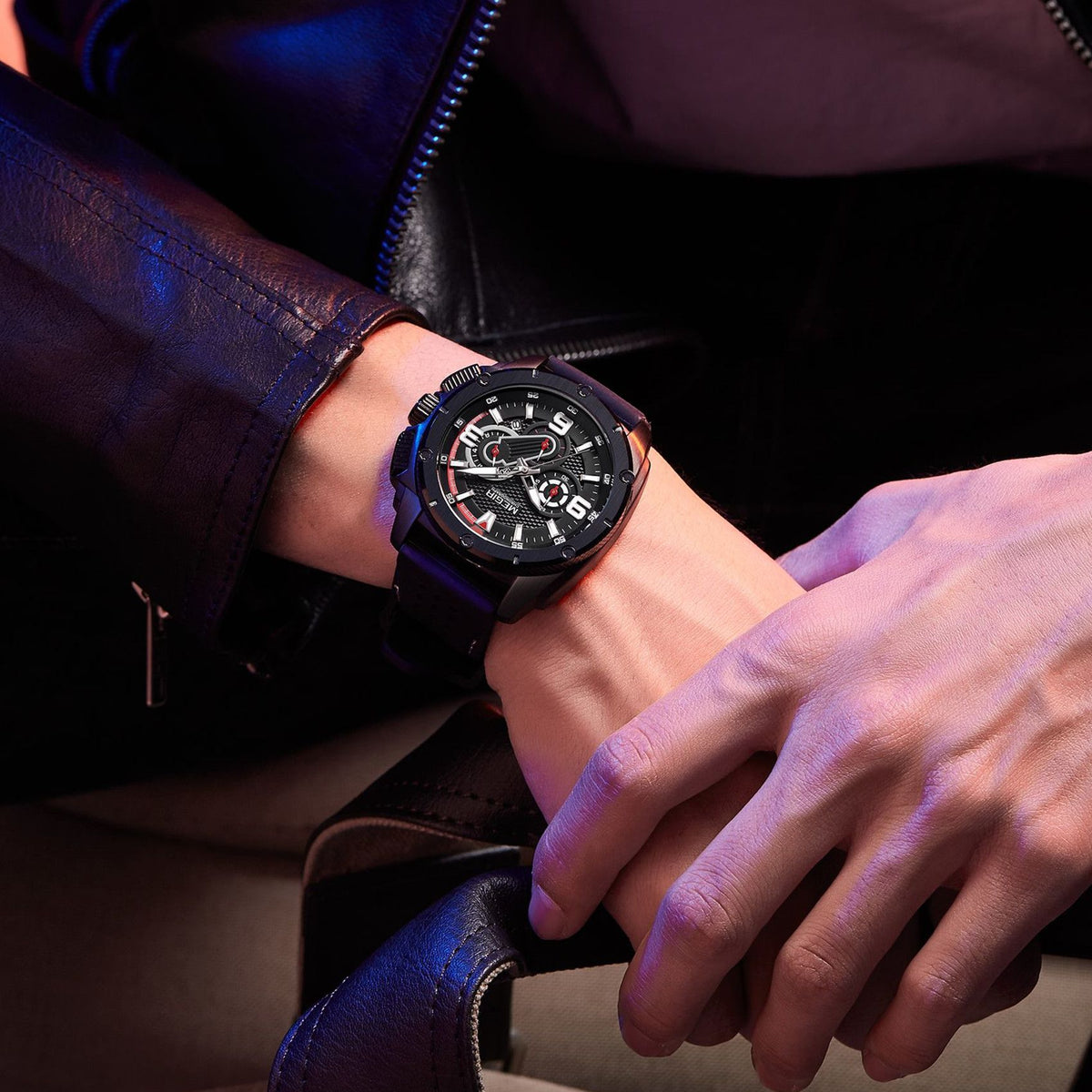 MEGIR Mens Watches Top Brand Luxury Silicone Sports Military Watch Waterproof Quartz Clock Men Chronograph Man Wristwatch 2147