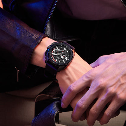 MEGIR Mens Watches Top Brand Luxury Silicone Sports Military Watch Waterproof Quartz Clock Men Chronograph Man Wristwatch 2147