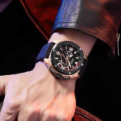 MEGIR Mens Watches Top Brand Luxury Silicone Sports Military Watch Waterproof Quartz Clock Men Chronograph Man Wristwatch 2147