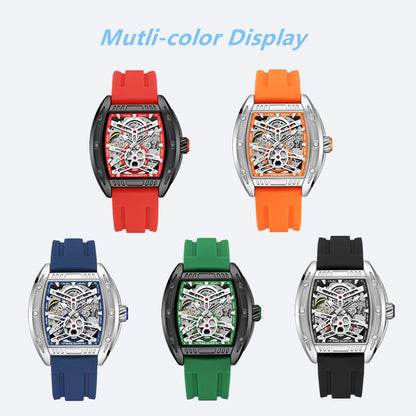 MEGIR Original Luxury Sport Watch for Men Silicone Band Automatic Mechanical Movement WristWatches Luminous Clock Reloj Hombre 8601
