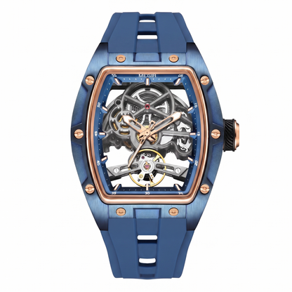 MEGIR Original Fashion Men Watches Automatic Mechanical Watch Steel Case Sport Skeleton Dial Wristwatch Waterproof Clock Reloj Hombre 2242